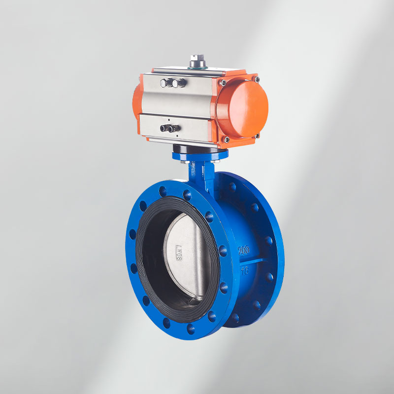 法蘭中心板式蝶閥(氣動)